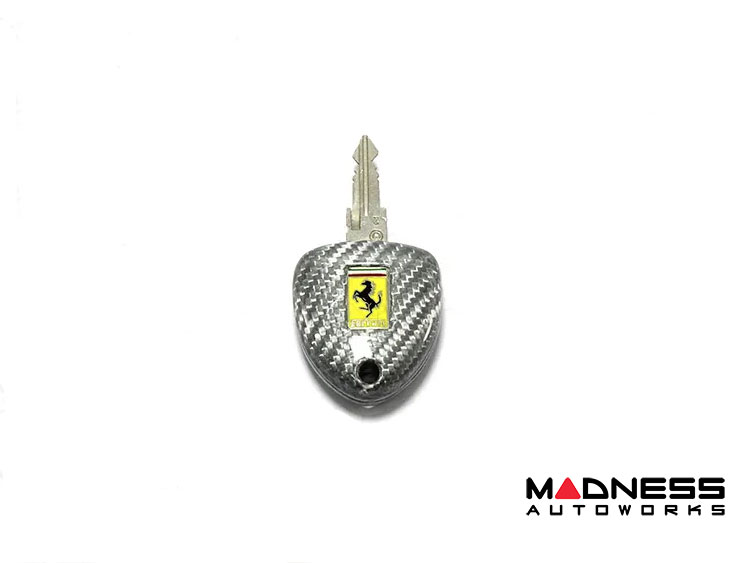 Ferrari F430 Key Fob Cover - Carbon Fiber - White Candy